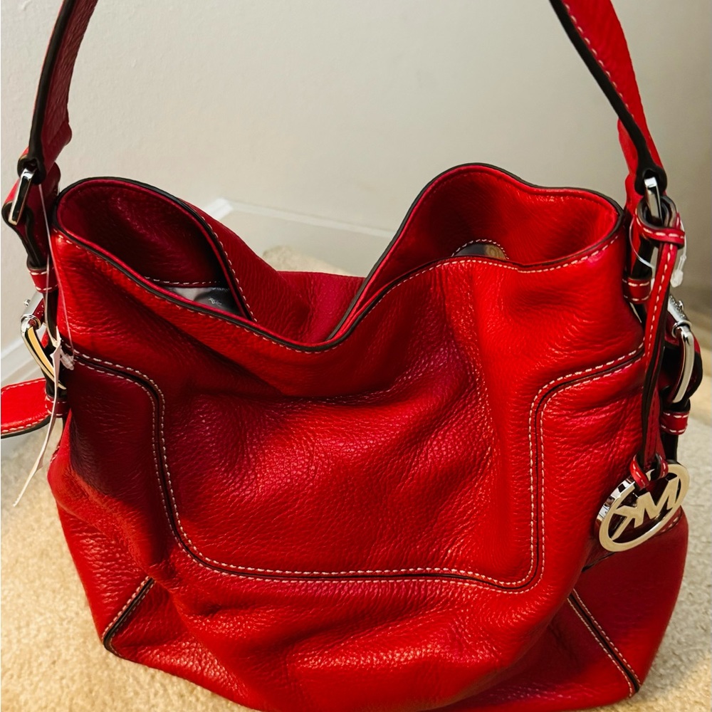 Michael Kors Brookville Red, NWT, Red Leather - Picture 1 of 8